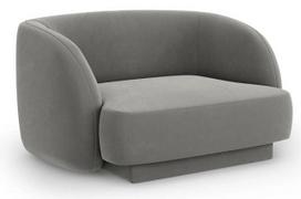 Krėslas Micadoni Home Miley Velvet, šviesiai pilka sp., 85 cm x 109 cm x 74 cm