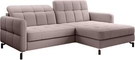 Kampinė sofa Lorelle Omega 91, rožinė sp., dešininė, 160 x 225 cm x 105 cm
