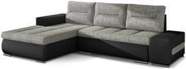 Kampinė sofa Ottavio Berlin 01, Soft 11, juoda sp./pilka sp., kairinė, 180 x 275 cm x 85 cm