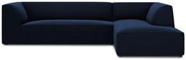 Kampinė sofa Micadoni Home Ruby 4 Seats, tamsiai mėlyna sp., dešininė, 273 x 180 cm x 69 cm