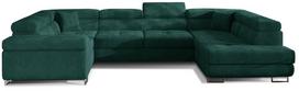 Kampinė sofa Letto Kronos 19, tamsiai žalia sp., dešininė, 202 x 340 cm x 90 cm
