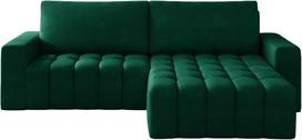 Kampinė sofa Bonett Kronos 19, tamsiai žalia sp., dešininė, 175 x 250 cm x 92 cm