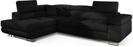 Kampinė sofa Anton Sawana 14, juoda sp., kairinė, 202 x 275 cm x 90 cm