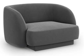 Krėslas Micadoni Home Miley Velvet, pilka sp., 85 cm x 109 cm x 74 cm