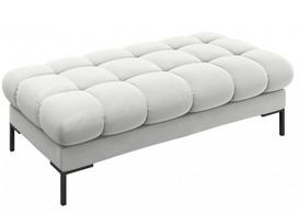 Pufas Micadoni Home Mamaia Velvet, juoda sp./šviesiai pilka sp., 133 cm x 62 cm x 41 cm