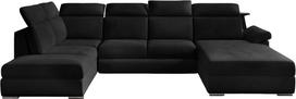 Kampinė sofa Evanell Mat Velvet 99, tamsiai pilka sp., dešininė, 216 x 330 cm x 102 cm