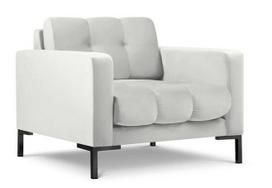 Krėslas Micadoni Home Mamaia Velvet, sidabro sp./juoda sp., 87 cm x 92 cm x 78 cm