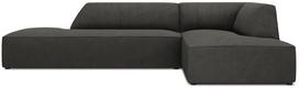 Kampinė sofa Micadoni Home Ruby Modular 4 Seats, tamsiai pilka sp., dešininė, 273 x 180 cm x 69 cm