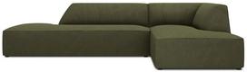 Kampinė sofa Micadoni Home Ruby Modular 4 Seats, tamsiai žalia sp./žalia sp., dešininė, 273 x 180 cm x 69 cm