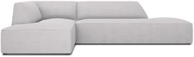 Kampinė sofa Micadoni Home Ruby Modular 4 Seats, šviesiai pilka sp., kairinė, 273 x 180 cm x 69 cm