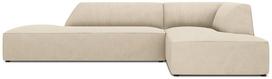 Kampinė sofa Micadoni Home Ruby Modular 4 Seats, šviesiai ruda sp., dešininė, 273 x 180 cm x 69 cm
