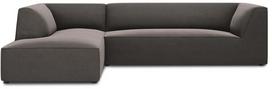 Kampinė sofa Micadoni Home Ruby 4 Seats, tamsiai pilka sp., kairinė, 273 x 180 cm x 69 cm