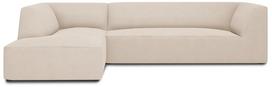 Kampinė sofa Micadoni Home Ruby 4 Seats, kreminė sp., kairinė, 273 x 180 cm x 69 cm