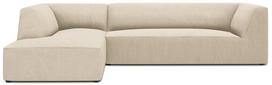Kampinė sofa Micadoni Home Ruby 4 Seats, šviesiai ruda sp., kairinė, 273 x 180 cm x 69 cm