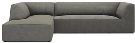 Kampinė sofa Micadoni Home Ruby 4 Seats, pilka sp./šviesiai ruda sp., kairinė, 273 x 180 cm x 69 cm
