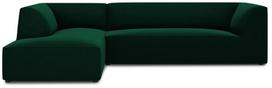 Kampinė sofa Micadoni Home Ruby 4 Seats, tamsiai žalia sp., kairinė, 273 x 180 cm x 69 cm