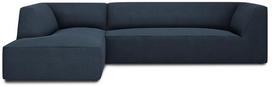 Kampinė sofa Micadoni Home Ruby 4 Seats, tamsiai mėlyna sp., kairinė, 273 x 180 cm x 69 cm