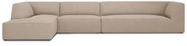 Kampinė sofa Micadoni Home Ruby 5 Seats, šviesiai ruda sp., kairinė, 366 x 180 cm x 69 cm