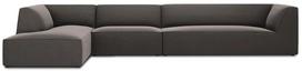 Kampinė sofa Micadoni Home Ruby 5 Seats, tamsiai pilka sp., kairinė, 366 x 180 cm x 69 cm