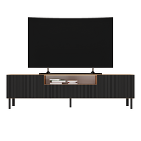TV staliukas RTV Kama, ąžuolo sp./juoda sp., 40 cm x 160 cm x 43 cm
