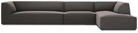 Kampinė sofa Micadoni Home Ruby 5 Seats, tamsiai pilka sp., dešininė, 366 x 180 cm x 69 cm