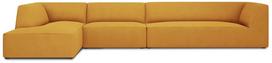 Kampinė sofa Micadoni Home Ruby 5 Seats, geltona sp., kairinė, 366 x 180 cm x 69 cm