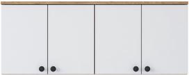Pakabinama spintelė Kalune Design BA120 2670, balta sp./riešuto sp., 42.5 cm x 120 cm x 46.8 cm