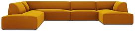 Kampinė sofa Micadoni Home Ruby Panoramic 7 Seats, geltona sp., kairinė, 366 x 273 cm x 69 cm