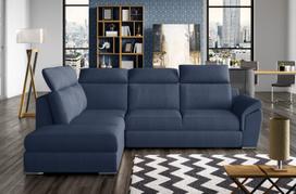 Kampinė sofa Loreto Solar 79, mėlyna sp., kairinė, 210 x 260 cm x 102 cm