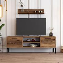 TV staliukas Kalune Design Riga, riešuto sp., 30 cm x 140 cm x 48 cm