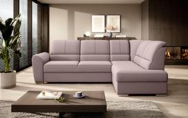 Kampinė sofa Siber Gojo 101, rožinė sp., dešininė, 186 x 270 cm x 93 cm