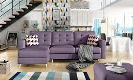 Kampinė sofa Asgard U Monolith 37, violetinė sp., 202 x 326 cm x 93 cm