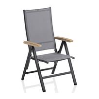 Lauko kėdė Kettler Cirrus 0100301-7110, antracito sp./sidabro sp., 70 cm x 62 cm x 109 cm