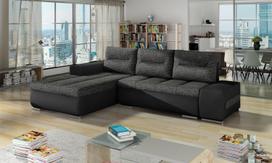 Kampinė sofa Ottavio Berlin 02, Soft 11, juoda sp./tamsiai pilka sp., kairinė, 180 x 275 cm x 85 cm