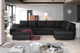 Kampinė sofa Giovanni Sawana 14, Soft 11, juoda sp., kairinė, 200 x 340 cm x 88 cm