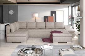 Kampinė sofa Giovanni Dora 21, šviesiai ruda sp., dešininė, 200 x 340 cm x 88 cm