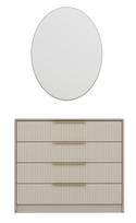 Komoda Kalune Design Kale Luxe 7940, šviesiai ruda sp., 85 cm x 100 cm x 45 cm