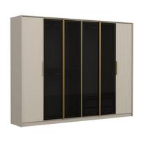Spinta Kalune Design Luxe 7937, aukso sp./balta sp./tamsiai pilka sp., 52 cm x 270 cm x 210 cm
