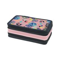 Penalas Herlitz 50043392, 19 cm x 11.5 cm, juoda sp./rožinė sp.