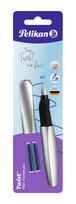 Plunksnakotis Pelikan Twist P457M 11PN947366, kairiarankiams/dešiniarankiams, sidabro sp.