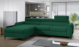 Kampinė sofa Mariall Kronos 19, žalia sp., kairinė, 190 x 300 cm x 98 cm