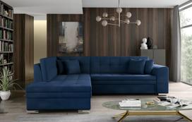 Kampinė sofa Pieretta Monolith 77, mėlyna sp., kairinė, 205 x 260 cm x 80 cm