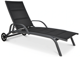 Lauko gultas Majorka 000023, juoda sp., 193 cm x 70 cm x 30 cm