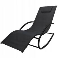 Lauko gultas Rodi, juoda sp., 175 cm x 63 cm x 92 cm