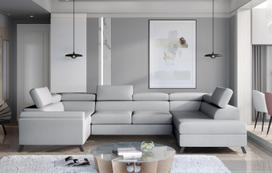 Kampinė sofa Escada Monolith 84, pilka sp., dešininė, 200 x 330 cm x 98 cm