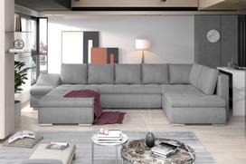 Kampinė sofa Giovanni Monolith 84, pilka sp., kairinė, 200 x 340 cm x 88 cm
