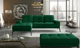 Kampinė sofa Torrense Kronos 19, žalia sp., kairinė, 175 x 265 cm x 98 cm