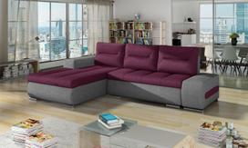 Kampinė sofa Ottavio Lars 68, Lars 98, violetinė sp., kairinė, 180 x 275 cm x 85 cm