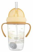 Gertuvė su silikoniniu šiaudeliu Canpol Babies Non-Spill Mountains, 270 ml, 6+ mėn., plastikas, smėlio sp.