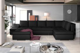 Kampinė sofa Giovanni Soft 11, juoda sp., kairinė, 200 x 340 cm x 88 cm